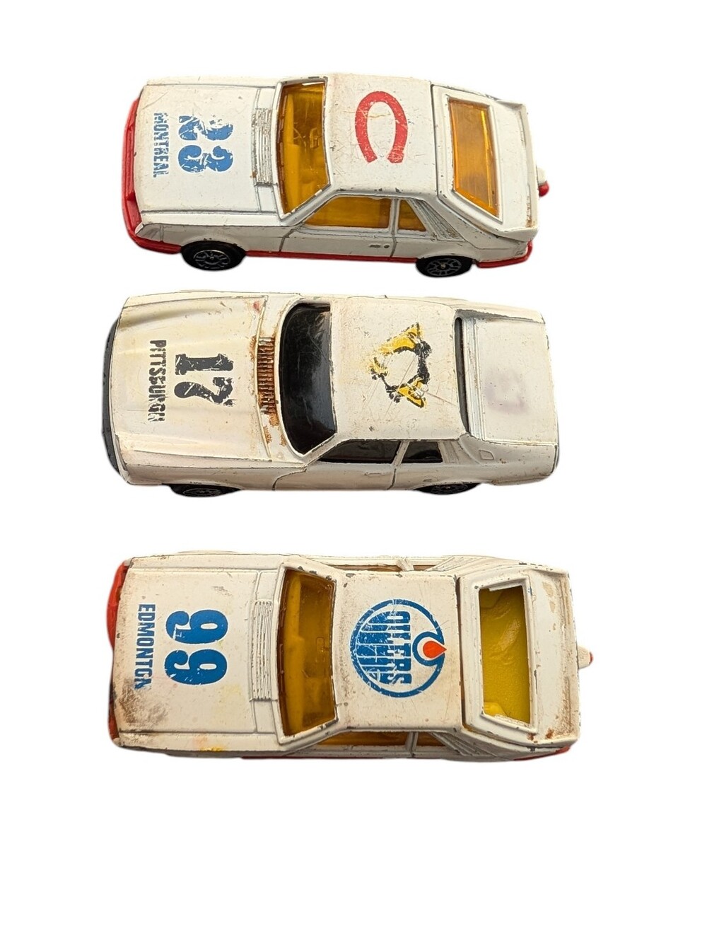 Vintage Corgi Juniors NHL Cars Lot - Edmonton Oilers, Canadiens & Penguins